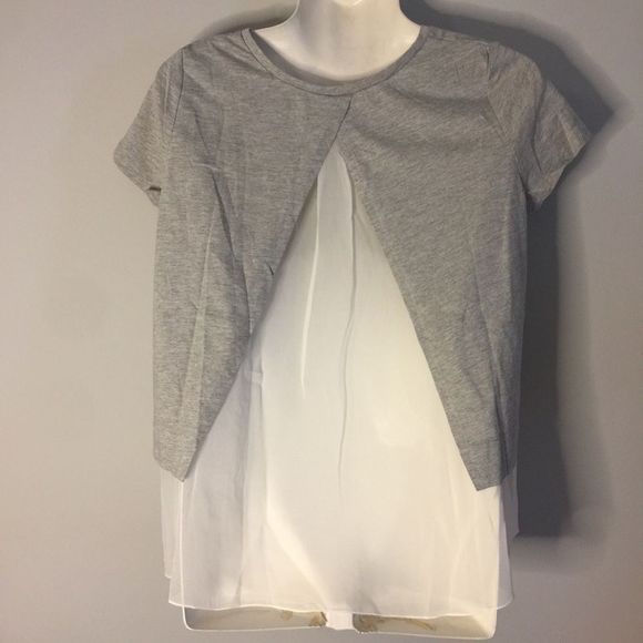 Mock Two-Piece Short-Sleeve Top - Picture 6 of 7